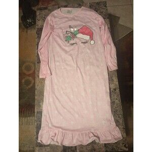 Kids Pink Holiday Unicorn Pajama Top